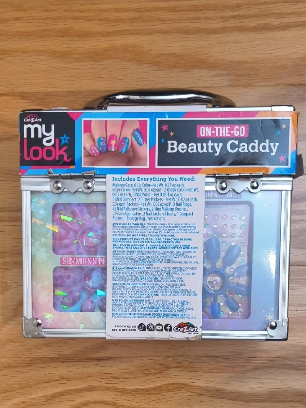 Cra-Z-Art My Look On-The-Go Beauty Caddy - Silver Case with Holographic Panels